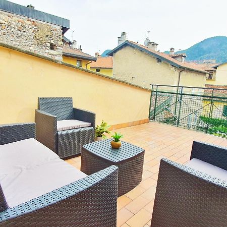King Como Lake Center 9 Posti Letto- Grande Terrazza - 2 Bagni Privati Kültér fotó