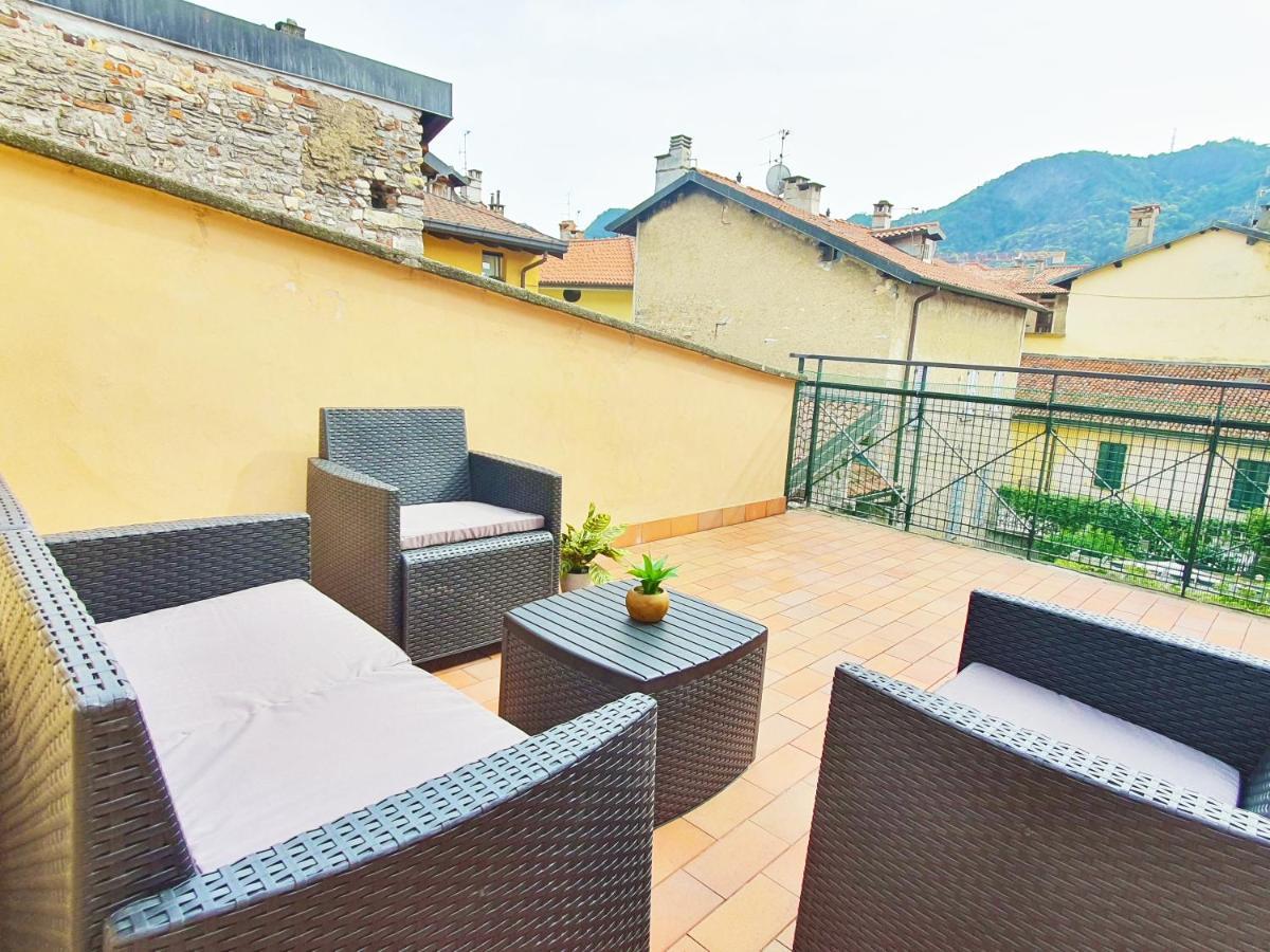 King Como Lake Center 9 Posti Letto- Grande Terrazza - 2 Bagni Privati Kültér fotó